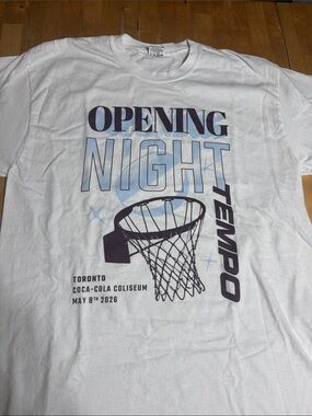 Toronto Tempo Opening Night White Graphic T-Shirt